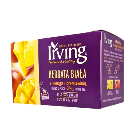 Herbata IRVING biała mango i brzoskwinia 20 torebek